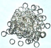 100 5mm Silver Plated Jump Rings